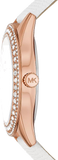 Michael Kors Harlowe Analog Rose Gold Dial White Leather Strap Watch For Women - MK2989 Buy Now By Michael Kors