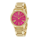 Michael Kors Hartman Quartz Pink Dial Gold Steel Strap Watch For Women - MK3520 Buy Now By Michael Kors