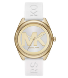 Michael Kors Janelle Three Hand Silver Dial White Rubber Strap Watch For Women - MK7141 Buy Now By Michael Kors