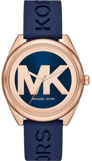 Michael Kors Janelle Three Hand Blue Dial Blue Rubber Strap Watch For Women - MK7140 Buy Now By Michael Kors