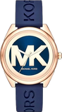 Michael Kors Janelle Three Hand Blue Dial Blue Rubber Strap Watch For Women - MK7140 Buy Now By Michael Kors