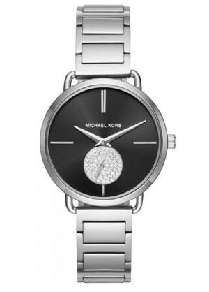 Michael Kors Portia Black Dial Silver Steel Strap Watch for Women - MK3638 Buy Now By Michael Kors