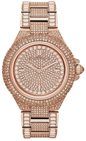 Michael Kors Camille Crystal Rose Gold Dial Rose Gold Steel Strap Watch for Women - MK5862 Buy Now By Michael Kors