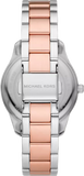 Michael Kors Layton Three Hand Pink Dial Two Tone Steel Strap Watch For Women - MK6894 Buy Now By Michael Kors