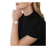 Michael Kors Lennox Three-Hand Silver Dial Gold Steel Strap Watch For Women - MK7278 Buy Now By Michael Kors