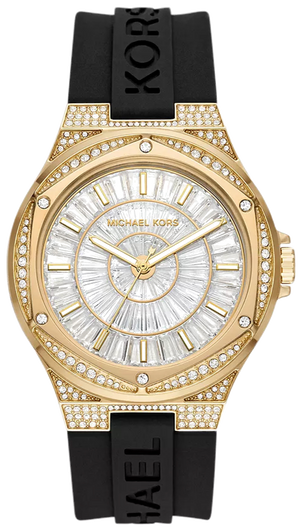 Michael Kors Lennox Three Hand Crystals Silver Dial Black Silicone Strap Watch For Women - MK7247 Buy Now By Michael Kors