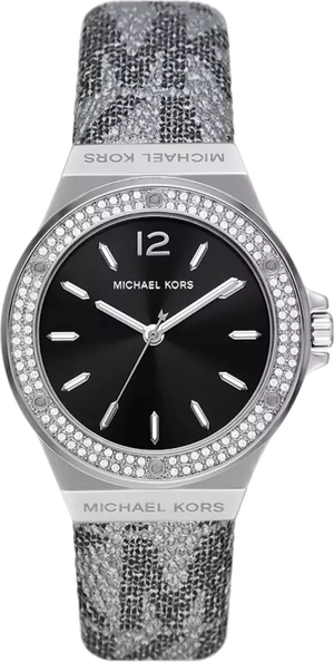 Michael Kors Lennox Quartz Black Dial Grey Leather Strap Watch For Women - MK7309 Buy Now By Michael Kors