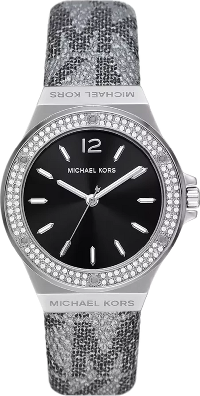 Michael Kors Lennox Quartz Black Dial Grey Leather Strap Watch For Women - MK7309 Buy Now By Michael Kors