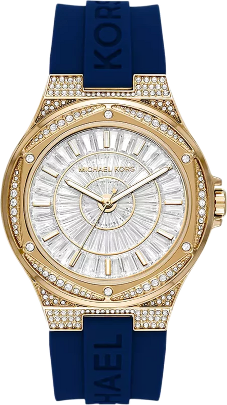 Michael Kors Lennox Three Hand White Dial Blue Silicone Strap Watch For Women - MK7333 Buy Now By Michael Kors