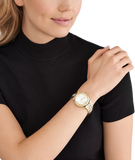 Michael Kors Lenox Three Hand Silver Dial Gold Steel Strap Watch For Women - MK7361 Buy Now By Michael Kors