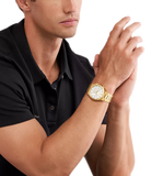 Michael Kors Lennox Chronograph White Dial Gold Steel Strap Watch For Men - MK9120 Buy Now By Michael Kors