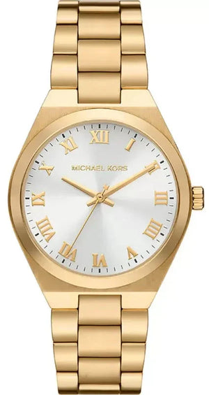 Michael Kors Lennox Three Hand Silver Dial Gold Steel Strap Watch For Women - MK7391 Buy Now By Michael Kors