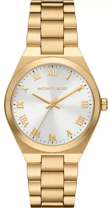Michael Kors Lennox Three Hand Silver Dial Gold Steel Strap Watch For Women - MK7391 Buy Now By Michael Kors
