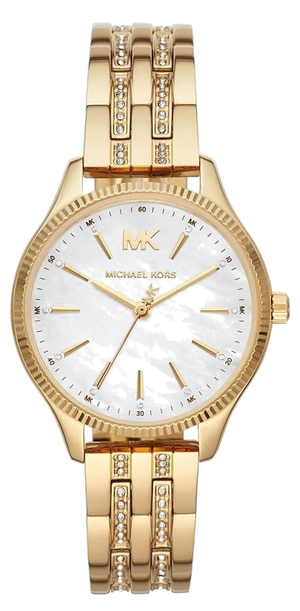 Michael Kors Lexington Three Hand White Dial Gold Steel Strap Watch For Women - MK4492 Buy Now By Michael Kors