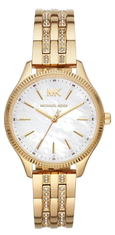 Michael Kors Lexington Three Hand White Dial Gold Steel Strap Watch For Women - MK4492 Buy Now By Michael Kors