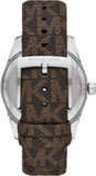 Michael Kors Lexington Silver Dial Brown Leather Strap Watch For Women - MK4745 Buy Now By Michael Kors