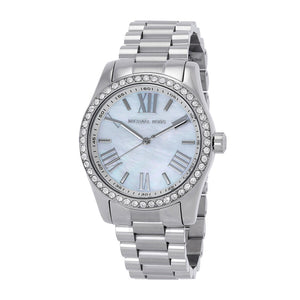 Michael Kors Lexington Crystals Mother of Pearl White Dial Silver Steel Strap Watch for Women - MK1087 Buy Now By Michael Kors