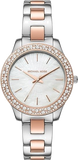 Michael Kors Liliane Quartz Mother of Pearl White Dial Two Tone Steel Strap Watch For Women - MK1048 Buy Now By Michael Kors