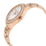 Michael Kors Lilane Three Hand Mother of Pearl White Dial Rose Gold Steel Strap Watch For Women - MK4557 Buy Now By Michael Kors