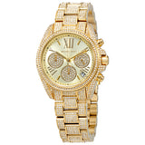 Michael Kors Mini Bradshaw Crystals Gold Dial Gold Steel Strap Watch For Women - MK6494 Buy Now By Michael Kors
