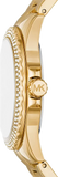 Michael Kors Everest Three-Hand Mother of Pearl White Dial Gold Steel Strap Watch For Women - MK7363 Buy Now By Michael Kors