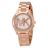 Michael Kors Slim Runway Rose Gold Dial Rose Gold Steel Strap Watch for Women - MK3549 Buy Now By Michael Kors