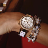 Michael Kors Parker White Dial Two Tone Steel Strap Watch for Women - MK6119 Buy Now By Michael Kors