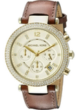 Michael Kors Parker Champagne Gold Dial Brown Leather Strap Watch for Women - MK2249 Buy Now By Michael Kors