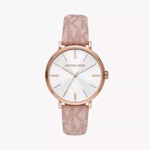 Michael Kors Pyper Quartz Silver Dial Pink Leather Strap Watch for Women - MK2947 Buy Now By Michael Kors