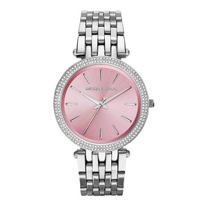 Michael Kors Darci Crystal Pink Dial Silver Stainless Steel Strap Watch for Women - MK3352 Buy Now By Michael Kors