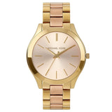 Michael Kors Slim Runway Pink Dial Two Tone Steel Strap Watch for Women - MK3493 Buy Now By Michael Kors