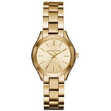 Michael Kors Mini Runway Slim Gold Dial Gold Steel Strap Watch for Women - MK3512 Buy Now By Michael Kors