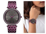 Michael Kors Darci Black Dial Purple Steel Strap Watch for Women - MK3554 Buy Now By Michael Kors
