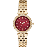 Michael Kors Darci Quartz Mother of Pearl Red Dial Gold Steel Strap Watch For Women - MK3583 Buy Now By Michael Kors