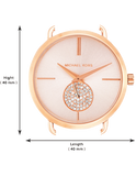 Michael Kors Portia Rose Gold Dial Rose Gold Steel Strap Watch for Women - MK3640 Buy Now By Michael Kors