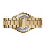 Michael Kors Slim Runway Black Dial Gold Steel Strap Watch for Women - MK3803 Buy Now By Michael Kors