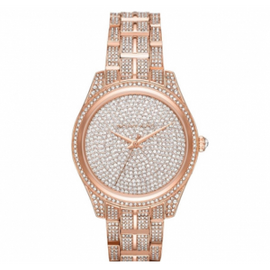 Michael Kors Lauryn Crystals Rose Gold Dial Rose Gold Steel Strap Watch For Women - MK3931 Buy Now By Michael Kors