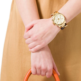 Michael Kors Runway Gold Dial Two Tone Steel Strap Watch for Women - MK4222 Buy Now By Michael Kors