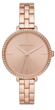 Michael Kors Charley Three-Hand Analog Rose Gold Dial Rose Gold Steel Strap Watch for Women - MK4400 Buy Now By Michael Kors