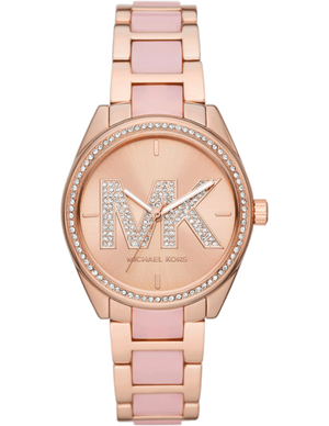 Michael Kors Janelle Analog Rose Gold Dial Two Tone Steel Strap Watch For Women - MK4731 Buy Now By Michael Kors