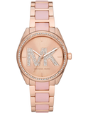 Michael Kors Janelle Analog Rose Gold Dial Two Tone Steel Strap Watch For Women - MK4731 Buy Now By Michael Kors