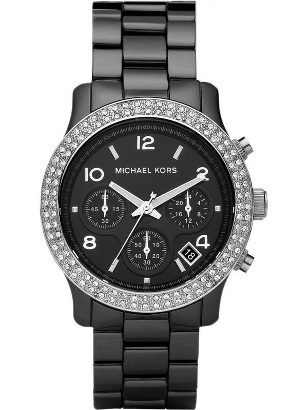Michael Kors Runway Black Dial Black Steel Strap Watch for Women - MK5190 Buy Now By Michael Kors