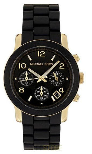 Michael Kors Runway Black Dial Black Silicone Strap Watch for Women - MK5191 Buy Now By Michael Kors