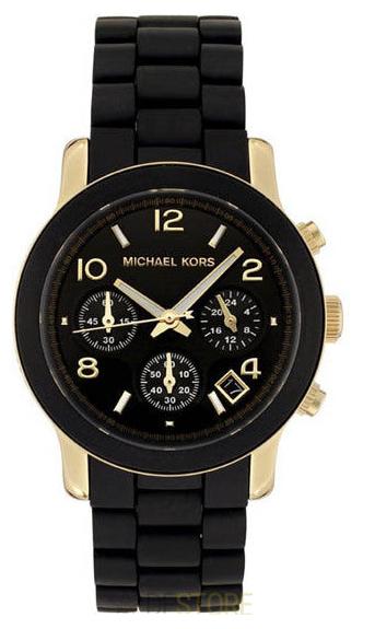 Michael Kors Runway Black Dial Black Silicone Strap Watch for Women - MK5191 Buy Now By Michael Kors