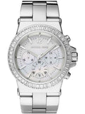 Michael Kors Dylan Glitz Chronograph White Dial Silver Steel Strap Watch For Women - MK5411 Buy Now By Michael Kors