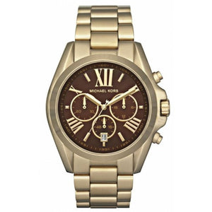 Michael Kors Bradshaw Brown Dial Gold Steel Strap Watch for Women - MK5502 Buy Now By Michael Kors