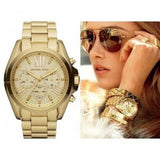 Michael Kors Bradshaw Gold Dial Gold Steel Strap Watch for Women - MK5605 Buy Now By Michael Kors