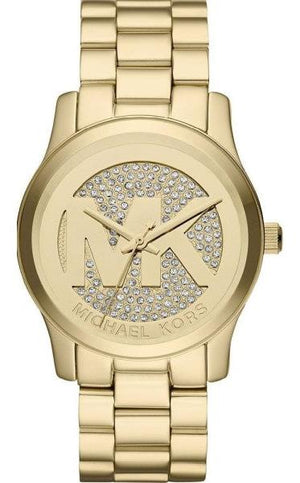 Michael Kors Runway Quartz Gold Dial Gold Steel Strap Watch For Women - MK5852 Buy Now By Michael Kors