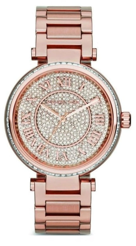 Michael Kors Skylar Rose Gold Dial Rose Gold Steel Strap Watch for Women - MK5868 Buy Now By Michael Kors