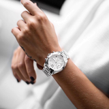 Michael Kors Bradshaw Chronograph Silver Dial Silver Steel Strap Watch for Women - MK6174 Buy Now By Michael Kors